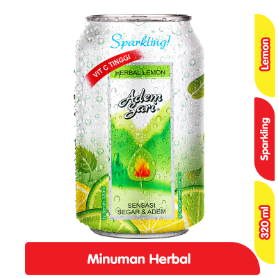 Promo Adem Sari Ching Ku Sparkling Herbal Lemon 320 ml Alfamart