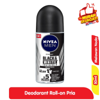 Promo Harga Nivea Men Deo Roll On Black & White Invisible Original 50 ml - Alfamart