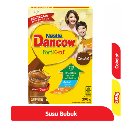 Promo Nestle Dancow FortiGro Susu Bubuk Instan Cokelat 390 g Alfamart