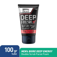 MEN's Biore Facial Foam Double Scrub Deep Fresh 100 g