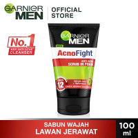 GARNIER MEN Acno Fight Facial Cleanser Anti Acne Scrub in Foam 100 ml