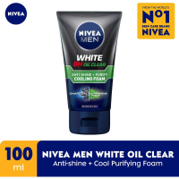 Promo Harga Nivea Men Facial Foam White Oil Clear Anti-Shine + Purify 100 ml - Alfamart