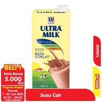 Promo Harga Ultra Milk Susu UHT Coklat 1000 ml - Alfamart
