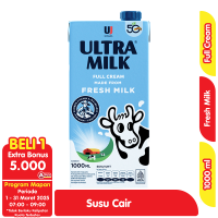 Promo Harga Ultra Milk Susu UHT Full Cream 1000 ml - Alfamart