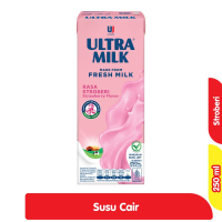 Promo Harga Ultra Milk Susu UHT Stroberi 250 ml - Alfamart