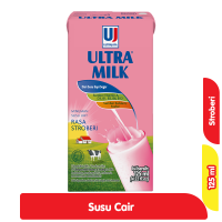 Promo Harga Ultra Milk Susu UHT Stroberi 125 ml - Alfamart