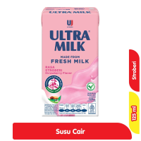 Promo Harga Ultra Milk Susu UHT Stroberi 125 ml - Alfamart