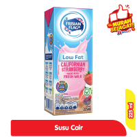 Promo Harga Frisian Flag Susu UHT Purefarm Low Fat Strawberry 225 ml - Alfamart