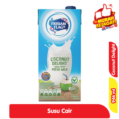 Promo Frisian Flag Susu UHT Coconut Delight Kotak 946 ml Alfamart