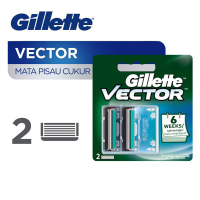 Gillette Vector Cartridge Mata Pisau Cukur Refill 2 pcs - Alat Cukur Isi Ulang