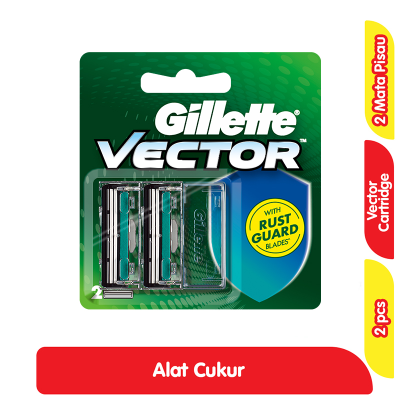 Promo Gillette Vector Mata Pisau Cukur Refill 2 pcs Alfamart