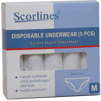 Scorlines Disposable Underwear Men M 5 pcs