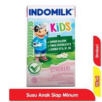 Promo Harga Indomilk Susu UHT Kids Stroberi 115 ml - Alfamart