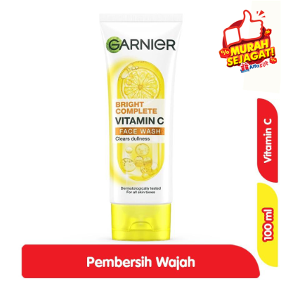 Promo Garnier Bright Complete Pembersih Wajah Vitamin C 100 ml Alfamart