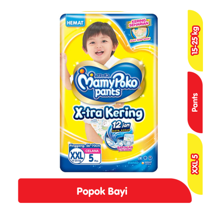 Promo MamyPoko X-Tra Kering Popok Celana Bayi XXL 5 pcs Alfamart