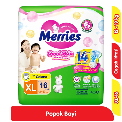 Promo Merries Good Skin Popok Celana Bayi XL 16 pcs Alfamart