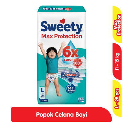 Promo Sweety Max Protection Popok Celana Bayi L 28 pcs Alfamart