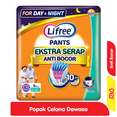 Lifree Popok Dewasa Celana Ekstra Serap XL 6 pcs