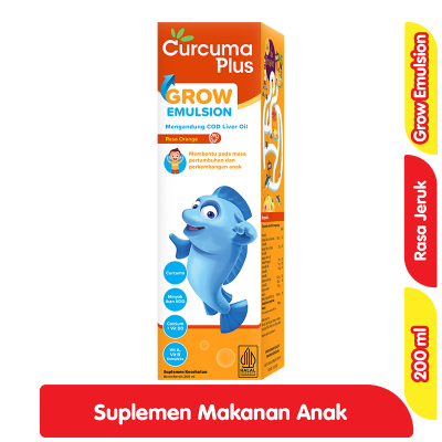Curcuma Plus Grow Emulsion Suplemen Kesehatan Anak Rasa Jeruk 200 ml
