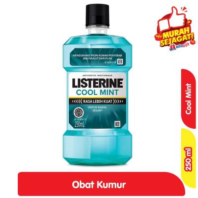 Promo Listerine Obat Kumur Antiseptik Cool Mint 250 ml Alfamart