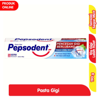 Promo Harga Pepsodent Pasta Gigi Pencegah Gigi Berlubang Fresh Cool Mint 190 gr - Alfamart