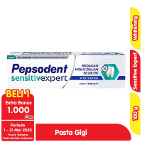 Promo Harga Pepsodent Pasta Gigi Sensitive Expert Whitening 100 gr - Alfamart