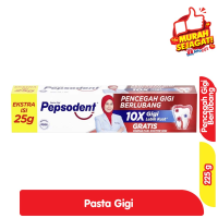 Promo Harga Pepsodent Pasta Gigi Pencegah Gigi Berlubang White 225 gr - Alfamart