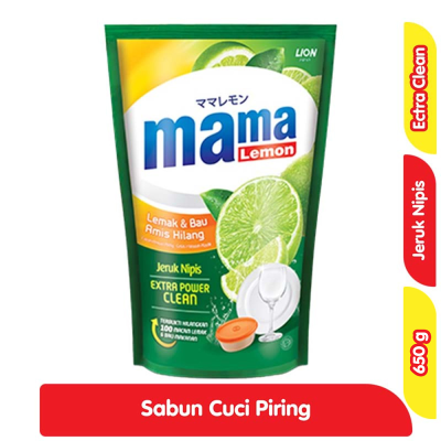 Promo Mama Lemon Sabun Cuci Piring Jeruk Nipis Refill 650 g Alfamart