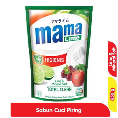 Promo Mama Lime Sabun Cuci Piring Higienis Lime Refill 650 g Alfamart