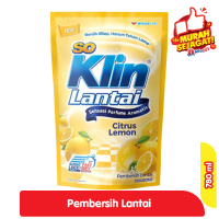 Promo Harga So Klin Pembersih Lantai Kuning Citrus Lemon 780 ml - Alfamart
