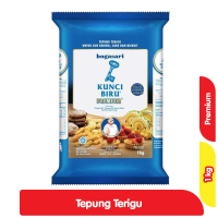 Promo Harga Bogasari Tepung Terigu Kunci Biru 1000 gr - Alfamart