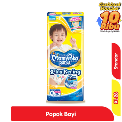 Promo MamyPoko X-tra Kering Popok Celana Bayi XL 26 pcs Alfamart