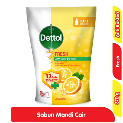 Promo Dettol Sabun Mandi Cair Fresh Anti Bakteri Refill 370 g Alfamart
