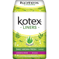 Kotex Panty Liner Longer & Wider Aloe Vera 32 pcs