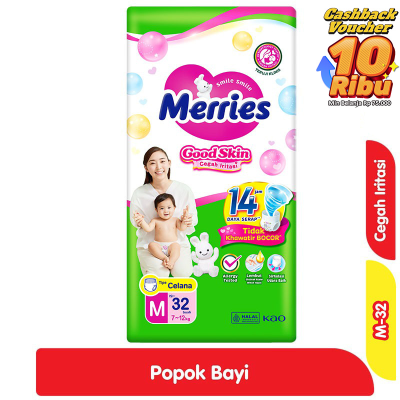 Promo Merries Good Skin Popok Celana Bayi M 32 pcs Alfamart