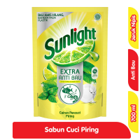 Promo Harga Sunlight Pencuci Piring Anti Bau With Daun Mint 700 ml - Alfamart