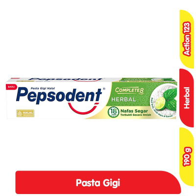 Promo Pepsodent Action 123 Pasta Gigi Penyegar Mulut Herbal 190 g Alfamart