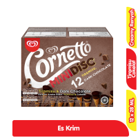 Promo Harga Walls Cornetto Mini Tiramisu & Dark Chocolate per 12 pcs 28 ml - Alfamart