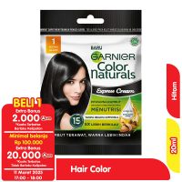 Promo Harga Garnier Hair Color 1 Hitam Alami 40 ml - Alfamart