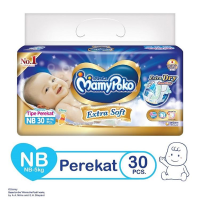 Promo Harga Mamy Poko Perekat Extra Dry NB30 30 pcs - Alfamart