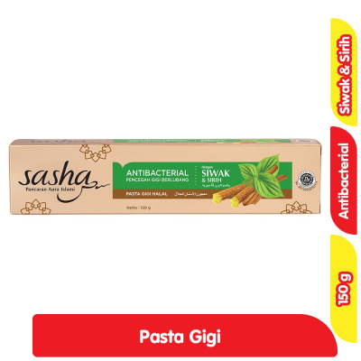 Sasha Pasta Gigi Anti Bakteri Siwak & Sirih 150 g