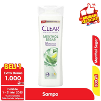 Promo Harga Clear Shampoo Ice Cool Menthol 300 ml - Alfamart