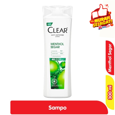 Promo Clear Sampo Anti Ketombe Menthol Segar Botol 300 ml Alfamart