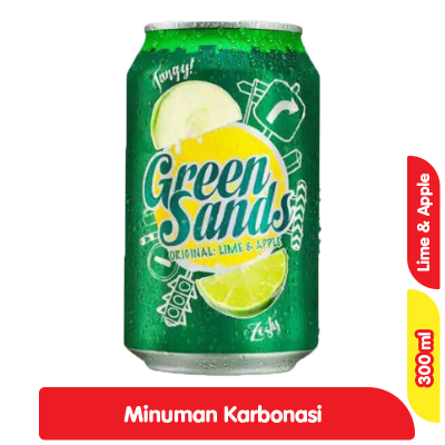Promo Green Sands Minuman Karbonasi Lime & Apple Kaleng 330 ml Alfamart