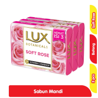 Promo Harga LUX Bar Soap Soft Rose per 3 pcs 110 gr - Alfamart