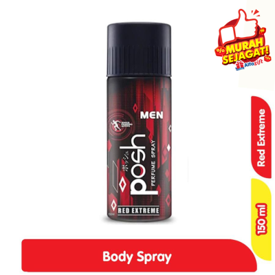 Promo Posh Men Body Spray Pria Red Extreme 150 ml Alfamart