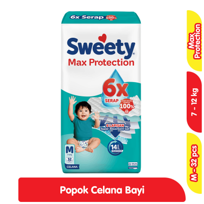 Promo Sweety Max Protection Popok Celana Bayi M 32 pcs Alfamart