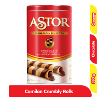 Promo Harga Astor Wafer Roll Double Chocolate 330 gr - Alfamart