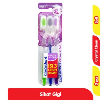 Ciptadent Sikat Gigi Crystal Clean Soft 3 pcs