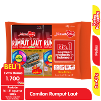 Promo Harga Mamasuka Rumput Laut Panggang Pedas per 2 bungkus 4 gr - Alfamart